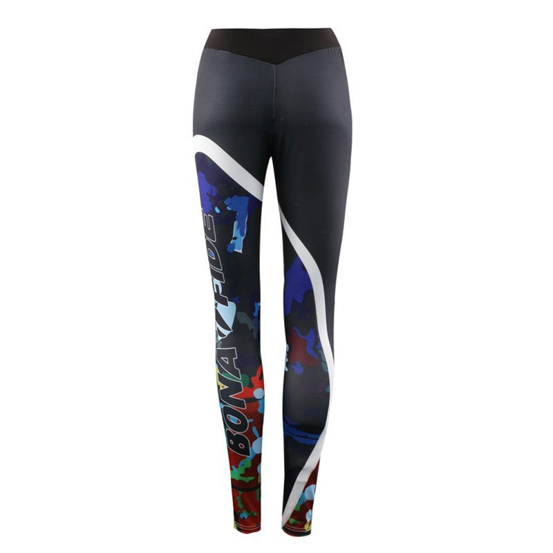 Printed Skinny Fitness Leggings - Premium 0 from Kay Store - Just $8.98! Shop now at Kay Store