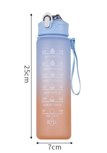 Large Capacity Sports Plastic Scale Water Bottle Portable Sports Bottle Portable Drinking Cup With Straw - Premium 0 from Kay Store - Just $2.18! Shop now at Kay Store