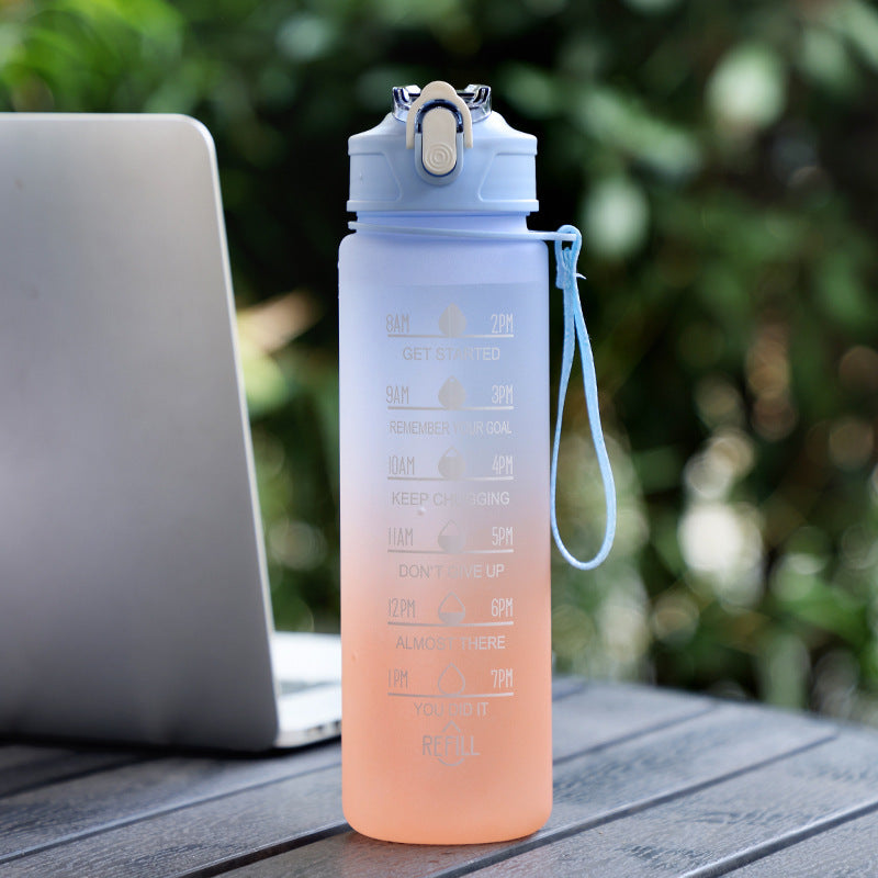 Large Capacity Sports Plastic Scale Water Bottle Portable Sports Bottle Portable Drinking Cup With Straw - Premium 0 from Kay Store - Just $2.18! Shop now at Kay Store