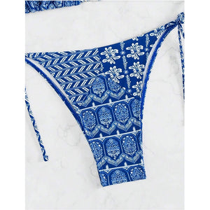 Split Bikini Printing Stitching Bandage Swimsuit - Premium 0 from Kay Store - Just $8.04! Shop now at Kay Store