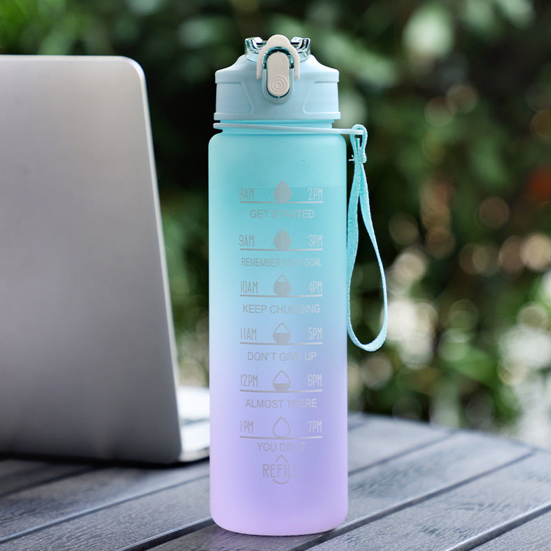 Large Capacity Sports Plastic Scale Water Bottle Portable Sports Bottle Portable Drinking Cup With Straw - Premium 0 from Kay Store - Just $2.18! Shop now at Kay Store