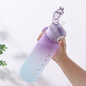 Large Capacity Sports Plastic Scale Water Bottle Portable Sports Bottle Portable Drinking Cup With Straw - Premium 0 from Kay Store - Just $2.18! Shop now at Kay Store