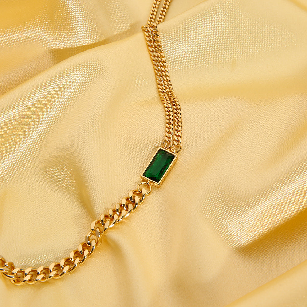 Green Stone Necklace - Premium  from My Store - Just $19.97! Shop now at Kay Store