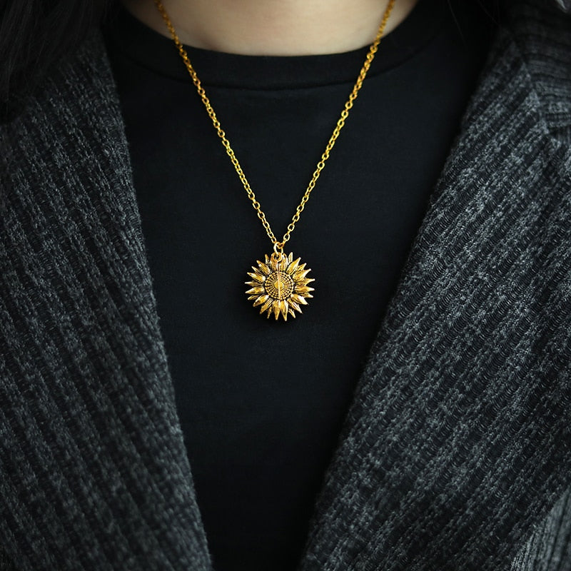 Sunflower Pendant Necklace - Premium  from My Store - Just $16.74! Shop now at Kay Store